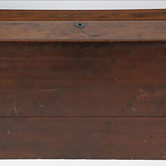 Burl Wood Two-Compartment Tea Caddy, 19th Century