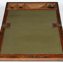Antique “Hour Glass” Inlaid Mahogany Lap Desk, 19th Century