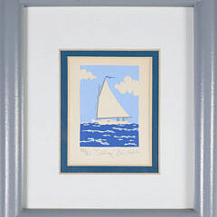 Eric Holch Limited Edition Miniature Sailboat Silkscreen