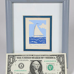 Eric Holch Limited Edition Miniature Sailboat Silkscreen