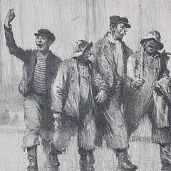 Gordon Grant (1875-1962) Lithograph “Four Sailors”