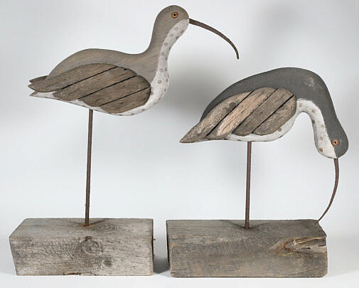 Two Vintage Curlew Sculptures