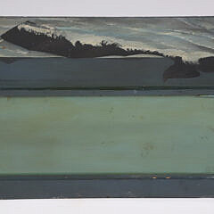 E. F. Eldredge Painted Whale and Eagle Storage Box, circa 1957