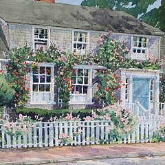 Ann R. Day Watercolor on Paper “Portrait of 83 Main Street”