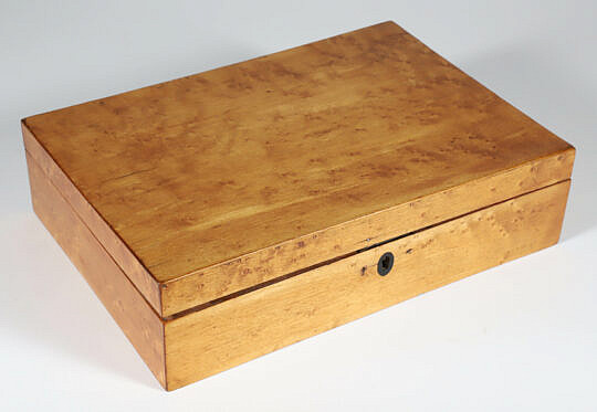 Antique Bird Eye Maple Lift Top Box