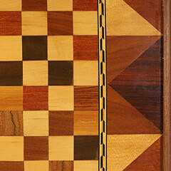Vintage Multi-Wood Inlaid Gameboard