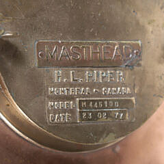 H.L. Piper Brass and Copper Masthead Light