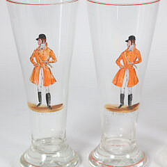 Set of Five English Fox Hunter Pilsners
