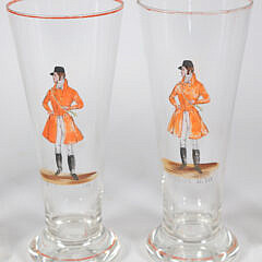 Set of Five English Fox Hunter Pilsners