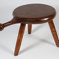 Two Antique American Milking Stools