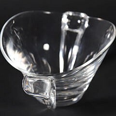 Signed Steuben Clear Crystal Oval Bowl