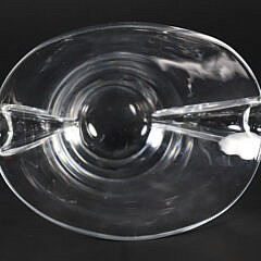 Signed Steuben Clear Crystal Oval Bowl