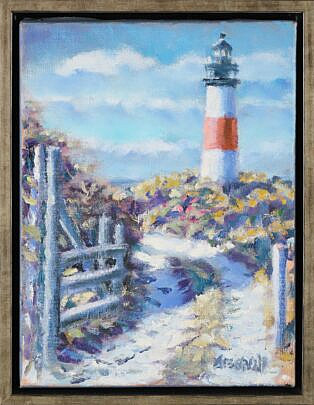 Paul Arsenault (American) Oil on Canvas "Sankaty Light" Nantucket