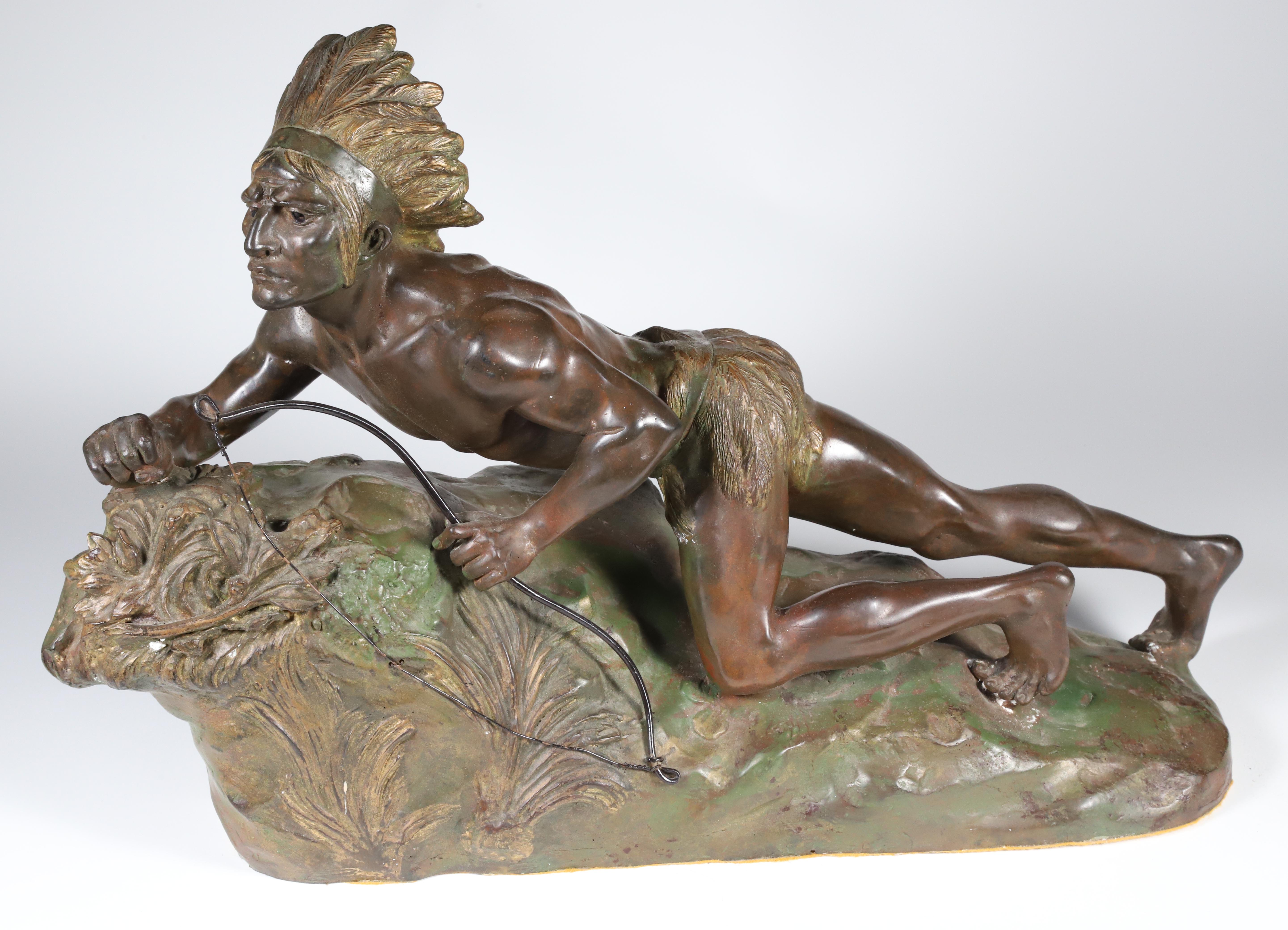 Native American Bronze Sculpture
