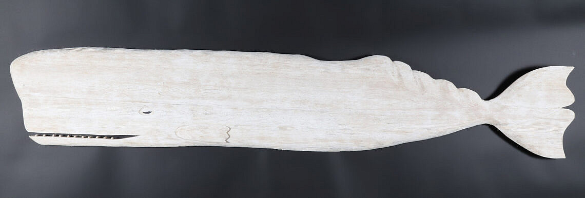 Mike Bacle Carved and Painted Moby Dick Sperm Whale Plaque - Mike