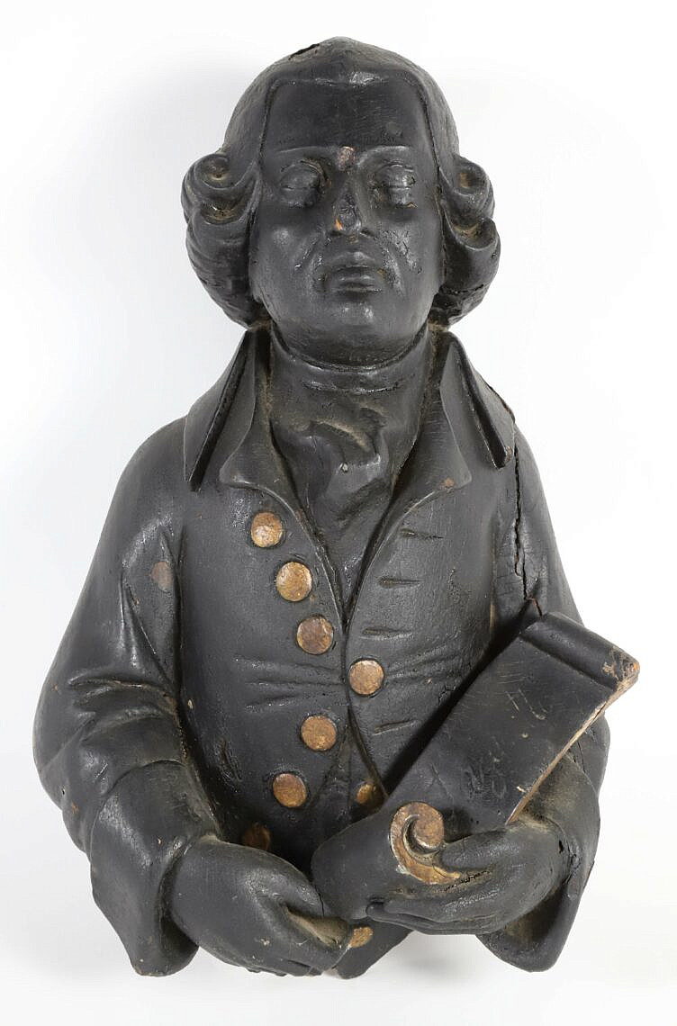 American Miniature Figurehead of Lafayette Holding a Scroll 19th ...