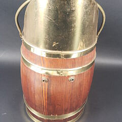 Vintage Brass Bound Cedar Bucket