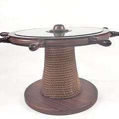 Vintage Ships Wheel Table
