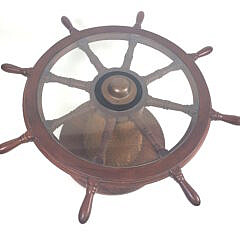 Vintage Ships Wheel Table