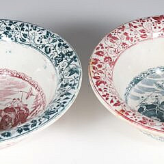 Pair of Pegu Transferware Bowls, 19th Century