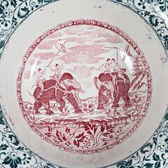 Pair of Pegu Transferware Bowls, 19th Century