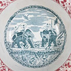 Pair of Pegu Transferware Bowls, 19th Century