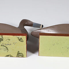 Pair of Dr. John Carriere Carved Miniature Duck Decoys 