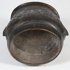 Chinese Cast Bronze Ritual Wine Vessel (HU), 19th Century