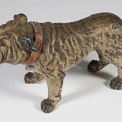 Antique Cold Painted Speltre Bulldog