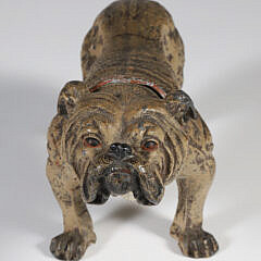 Antique Cold Painted Speltre Bulldog