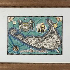 Fred Gardner Print "A Decorative Map of Nantucket Island"