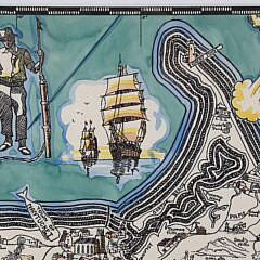 Fred Gardner Print “A Decorative Map of Nantucket Island”, circa 1933