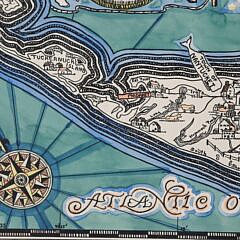 Fred Gardner Print “A Decorative Map of Nantucket Island”, circa 1933