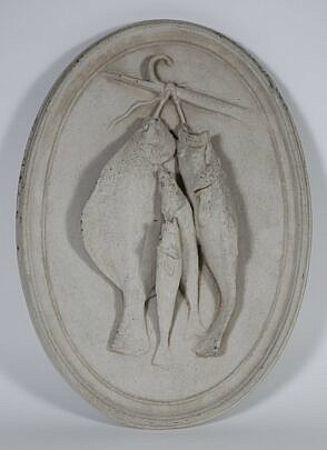 Concrete Oval Fish Hanging Plaque