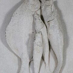 Vintage Concrete Oval Fish Hanging Plaque
