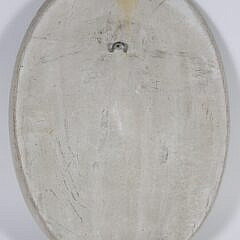 Vintage Concrete Oval Fish Hanging Plaque