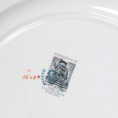 Fondeville Gray’s Pottery Nautical Staffordshire Ceramic Plate of the “Ship Caroline”