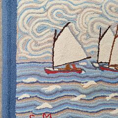 Catboats Hooked Rug