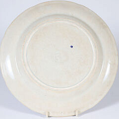 Historic Blue Staffordshire Plate “The Kent East Indianman”, 19th Century