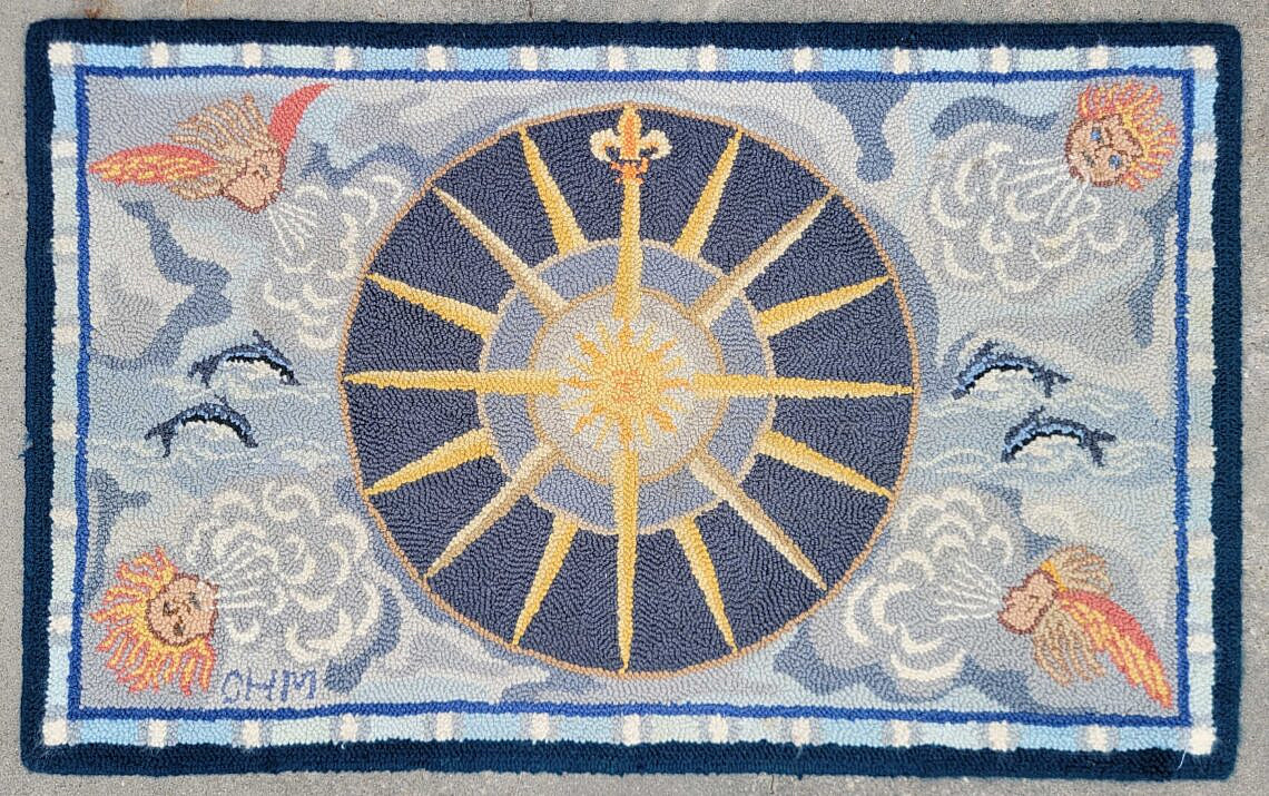 Claire Murray Compass Rose Hooked Rug - Claire Murray Compass Rose ...