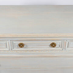 Vintage Gustavian Style White Washed Chest of Drawers