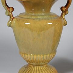 Double Handle Haeger U.S.A. Ceramic Vase and French Pitcher