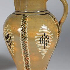 Double Handle Haeger U.S.A. Ceramic Vase and French Pitcher