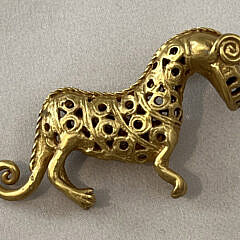 24-4957 Gold Plated Horse Brooch A_IMG_7368