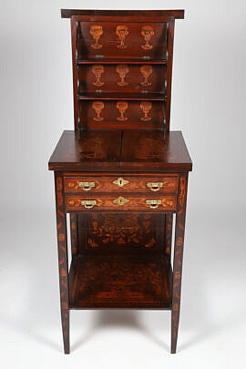Continental Marquetry Work Stand 19th Century