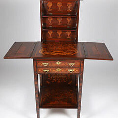 Continental Marquetry Work Stand, 19th Century