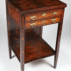 Continental Marquetry Work Stand, 19th Century
