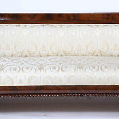 American Classical Empire Carved Mahogany Sofa, 19th Century
