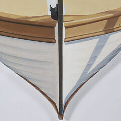 Cady Oil on Shaped Canvas “Mediterranean Work Boat”, circa 1994-95