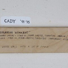 Cady Oil on Shaped Canvas “Mediterranean Work Boat”, circa 1994-95